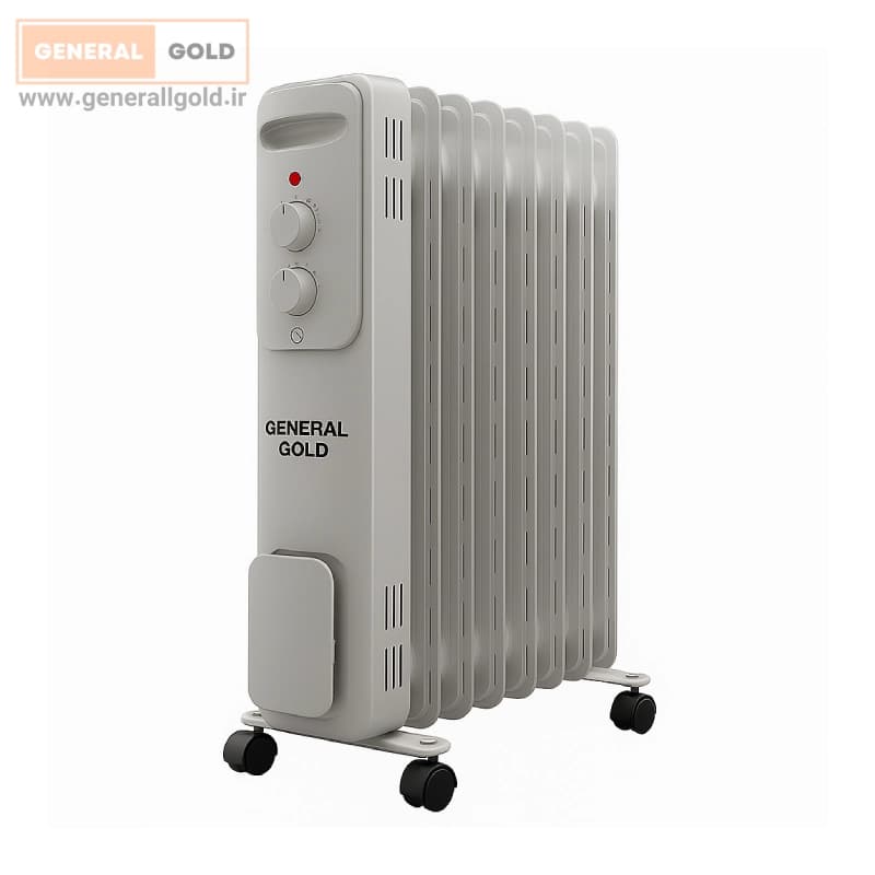 شوفاژ برقی جنرال گلد ۹ پره (بدون فن) مدل GGOH-9W-B generalgold